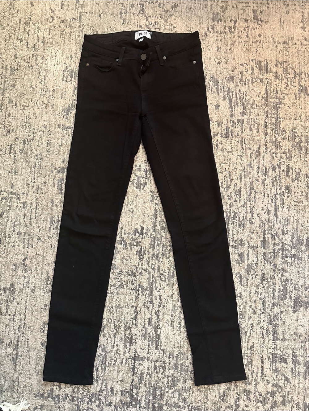 PAIGE Black Skinny Jeans — High-Rise Slim Fit